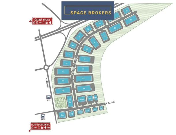 Pronájem kanceláře, Praha - Horní Počernice, K Bílému vrchu, 1400 m2