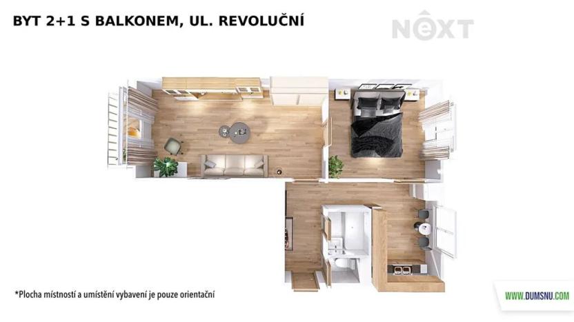 Prodej bytu 2+1, Šumperk, Revoluční, 55 m2