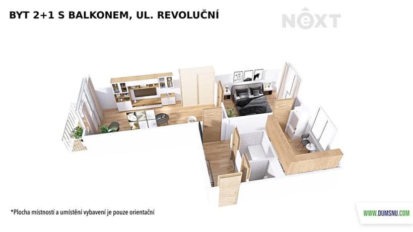 Prodej bytu 2+1, Šumperk, Revoluční, 55 m2