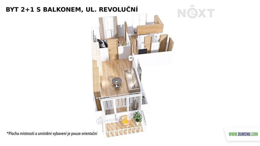 Prodej bytu 2+1, Šumperk, Revoluční, 55 m2