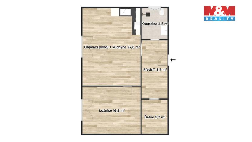 Pronájem bytu 2+kk, Nymburk, Dlouhá třída, 63 m2