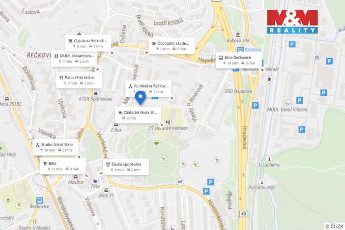 Prodej bytu 1+kk, Brno - Řečkovice, Horácké náměstí, 24 m2