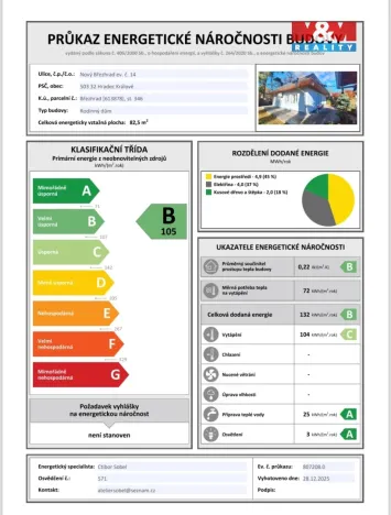 Prodej rodinného domu, Hradec Králové - Březhrad, Nový Březhrad, 82 m2