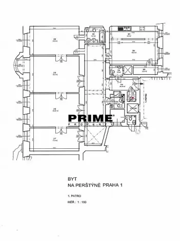 Pronájem bytu 4+1, Praha - Staré Město, Na Perštýně, 174 m2