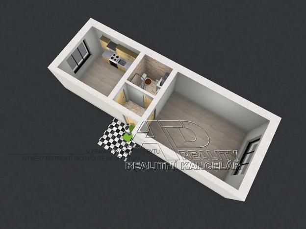 Pronájem bytu 1+1, České Budějovice, Husova tř., 40 m2