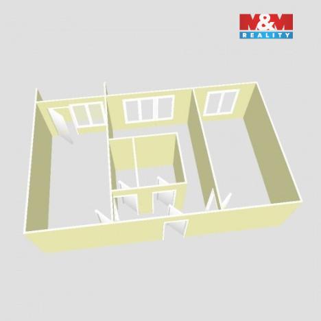 Pronájem bytu 2+1, Ostrava - Poruba, Větrná, 54 m2