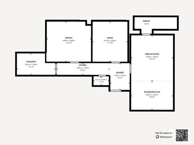 Prodej bytu 3+kk, Plzeň, Špačková, 76 m2