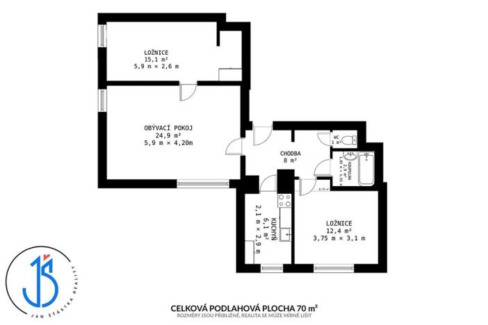Prodej bytu 3+1, Praha - Troja, Svídnická, 72 m2