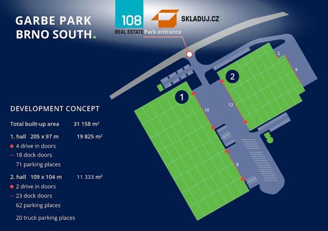 Pronájem skladu, Pohořelice, 6000 m2