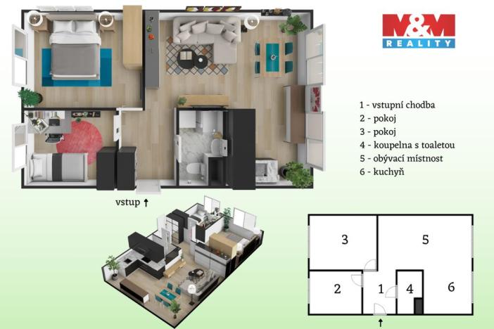 Prodej bytu 3+1, Kladno - Kročehlavy, Litevská, 57 m2