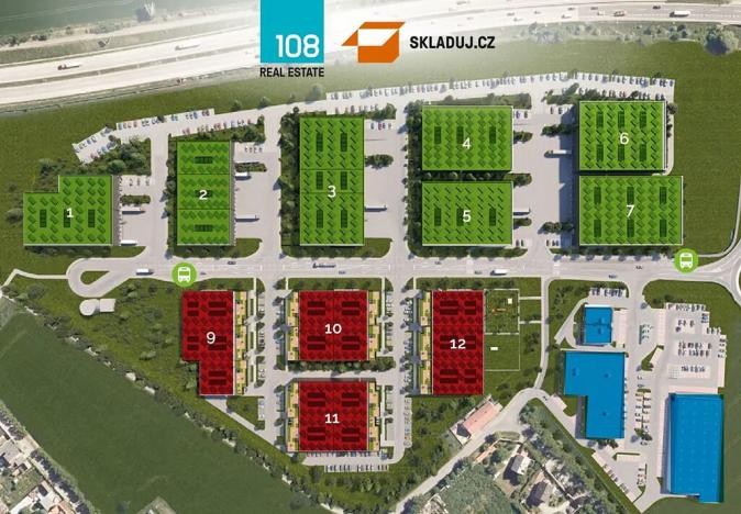 Pronájem skladu, Jinočany, 1200 m2