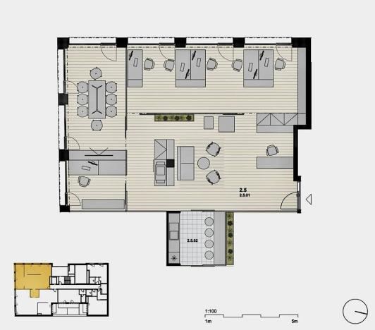 Pronájem kanceláře, Praha, 117 m2