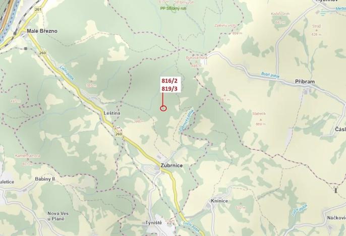 Dražba lesa, Zubrnice, 85 m2