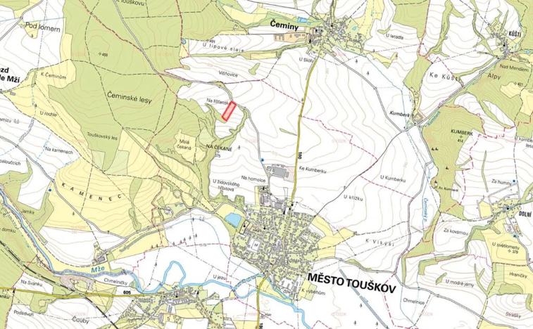 Prodej pole, Město Touškov, 14225 m2