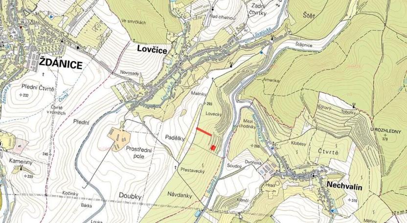 Prodej zahrady, Lovčice, 1342 m2