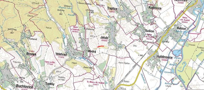 Prodej pole, Jalubí, 1861 m2