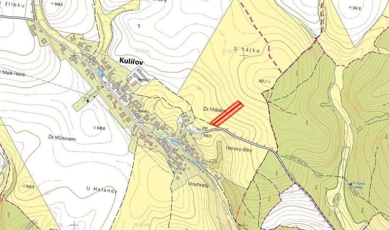 Prodej pole, Kulířov, 2504 m2