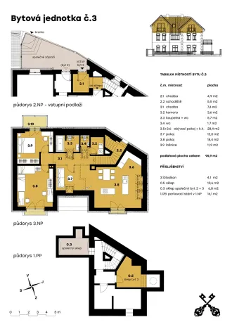 Prodej bytu 3+kk, Všenory, Květoslava Mašity, 96 m2