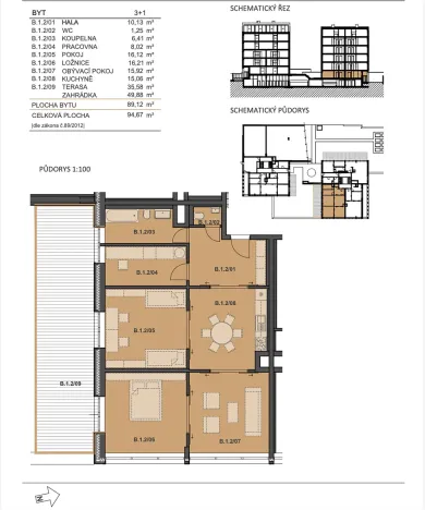 Prodej bytu 3+kk, Brno, Horní, 95 m2