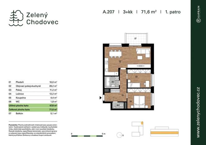 Prodej bytu 3+kk, Praha - Chodov, Blažimská, 67 m2