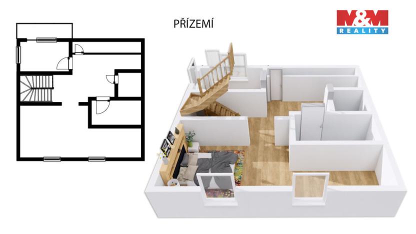 Prodej bytu 4+kk, Žacléř - Prkenný Důl, 90 m2