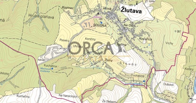 Prodej podílu louky, Žlutava, 1640 m2