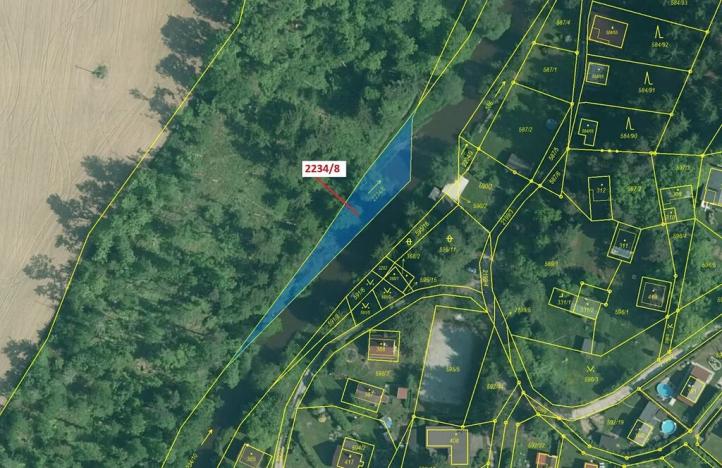 Dražba pozemku, Římov, 682 m2