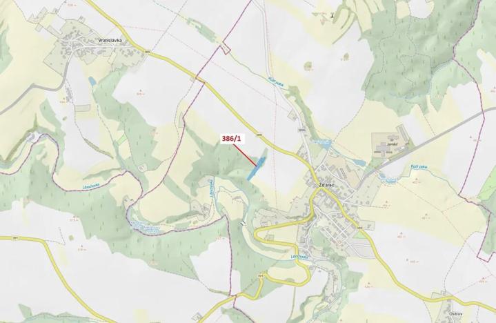 Dražba lesa, Žďárec, 4395 m2