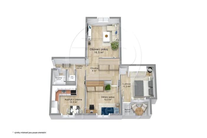 Prodej bytu 3+1, Sokolov, Jiřího z Poděbrad, 74 m2