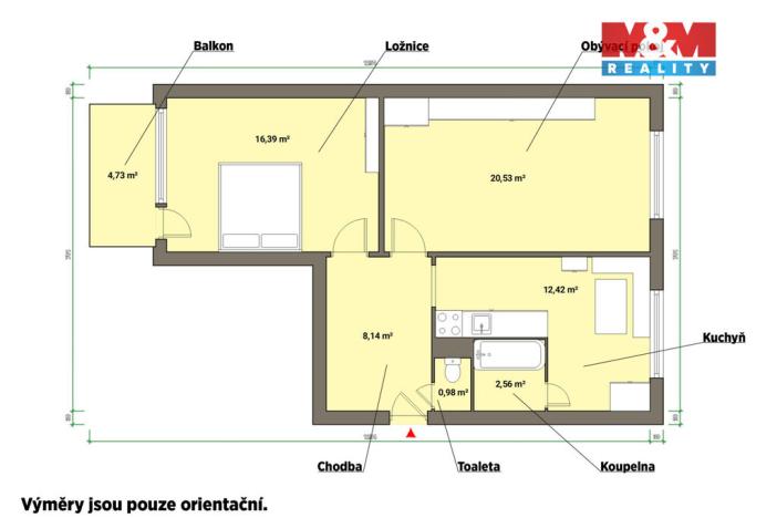 Prodej bytu 2+1, Planá, Fučíkova, 60 m2