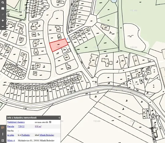 Prodej pozemku pro bydlení, Mladá Boleslav, 1000 m2