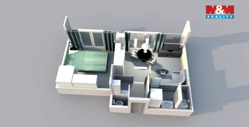 Prodej bytu 2+kk, Praha, Na Maninách, 43 m2