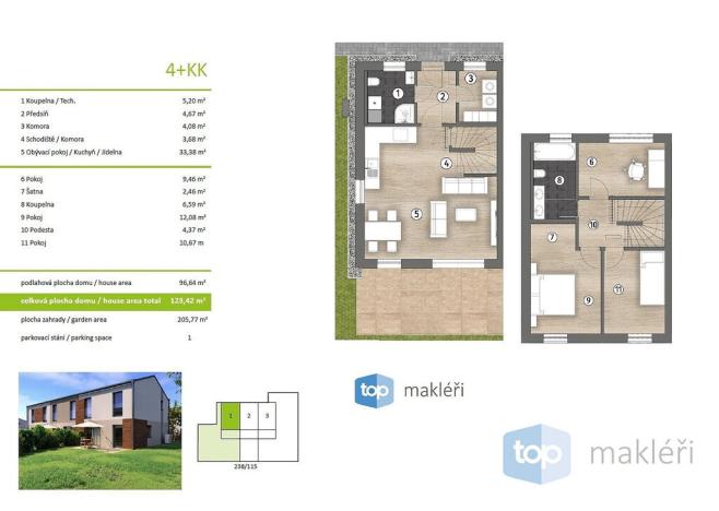 Prodej bytu 4+kk, Horoušany, Gabčíkova, 97 m2