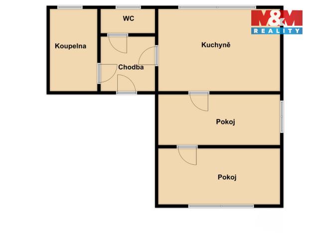 Prodej bytu 2+1, Chřibská - Horní Chřibská, 61 m2