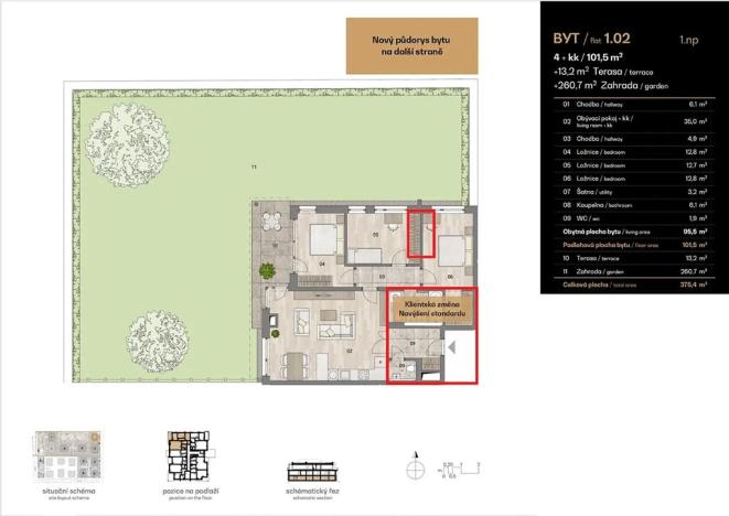 Prodej bytu 4+kk, Praha, 102 m2