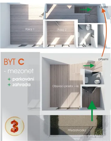 Prodej bytu 3+kk, Svatobořice-Mistřín, Hlavní, 86 m2
