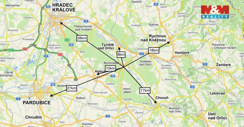 Prodej zahrady, Borohrádek, 431 m2