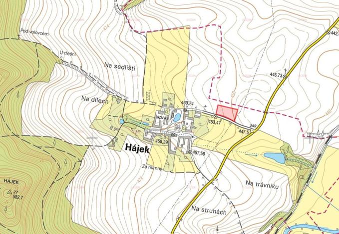Prodej komerčního pozemku, Hájek, 4255 m2