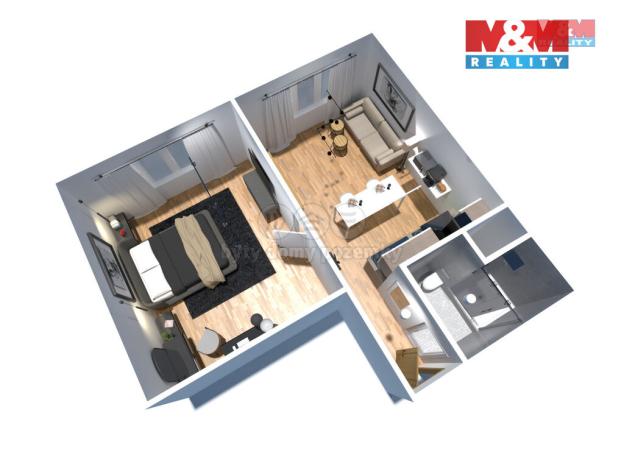 Pronájem bytu 1+1, Žatec, Černobýla, 35 m2