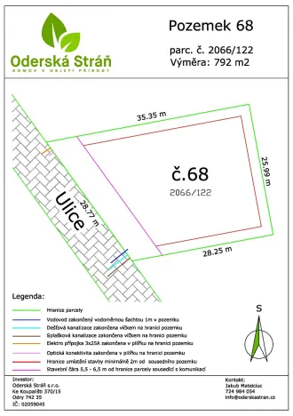 Prodej pozemku pro bydlení, Odry, 792 m2