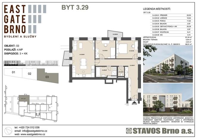 Prodej bytu 3+kk, Brno, Řípská, 88 m2