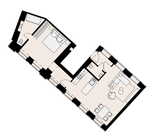 Pronájem bytu 2+kk, Praha - Košíře, Musílkova, 61 m2