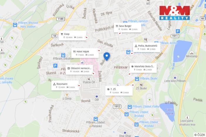 Pronájem bytu 1+kk, Příbram - Příbram VII, Pod Čertovým pahorkem, 24 m2