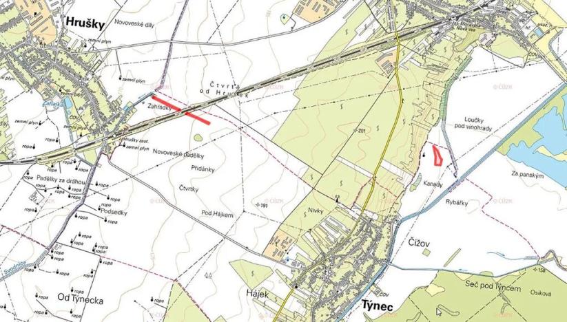 Prodej pole, Týnec, 11459 m2