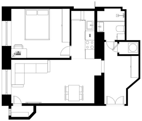 Pronájem bytu 2+kk, Praha - Nusle, Čiklova, 48 m2