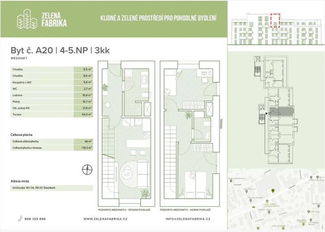 Prodej bytu 3+kk, Šternberk, Uničovská, 66 m2