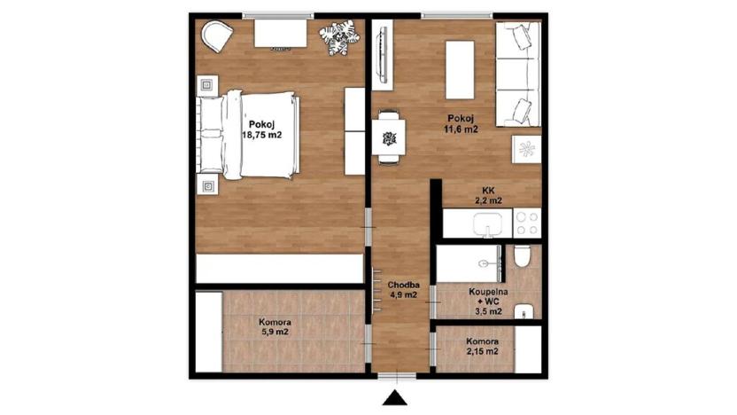 Prodej bytu 2+kk, Pardubice, Luďka Matury, 49 m2