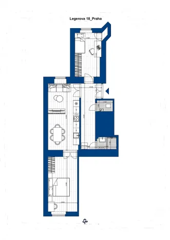 Prodej bytu 3+kk, Praha - Nové Město, Legerova, 72 m2