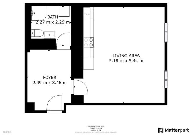 Pronájem bytu 1+kk, Praha - Libeň, Františka Kadlece, 38 m2