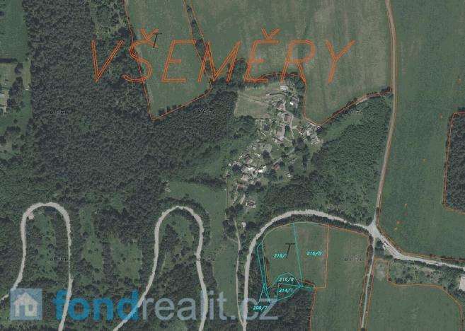 Prodej pole, Přídolí - Všeměry, 13471 m2